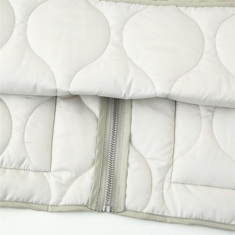 Product Introduction of PB&ZA2024 Autumn New Women's Clothing Style Round Neck Loose Lightweight Pocket Decoration Cotton Jacket Quilted Coat 14