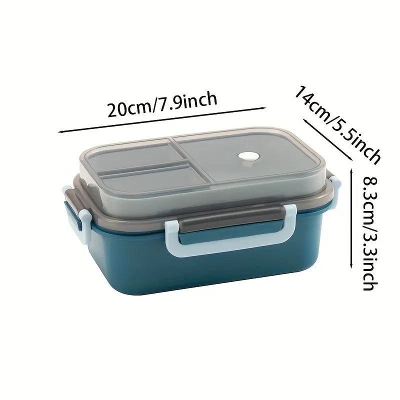1pc Insulated Double-Layer Microwave Lunch Box - Spill-Proof and Mess-Free, Ample Space for Generous Portions - Includes Convenient Travel Spoon, Single Unit Package 1
