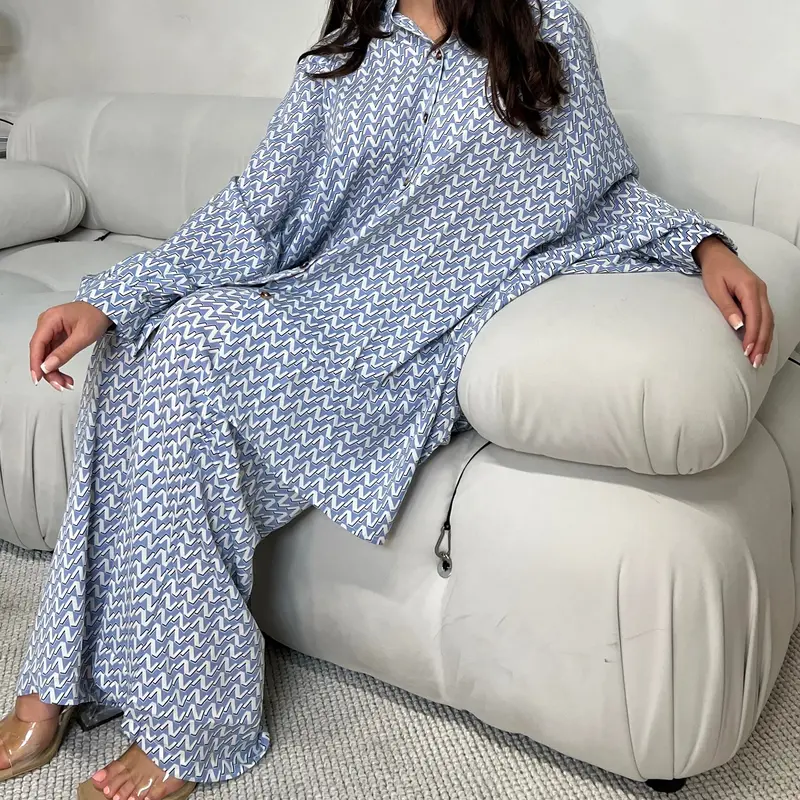 Modest Women's Sky Blue Shirt and Trouser Set, Free Delivery Available 2