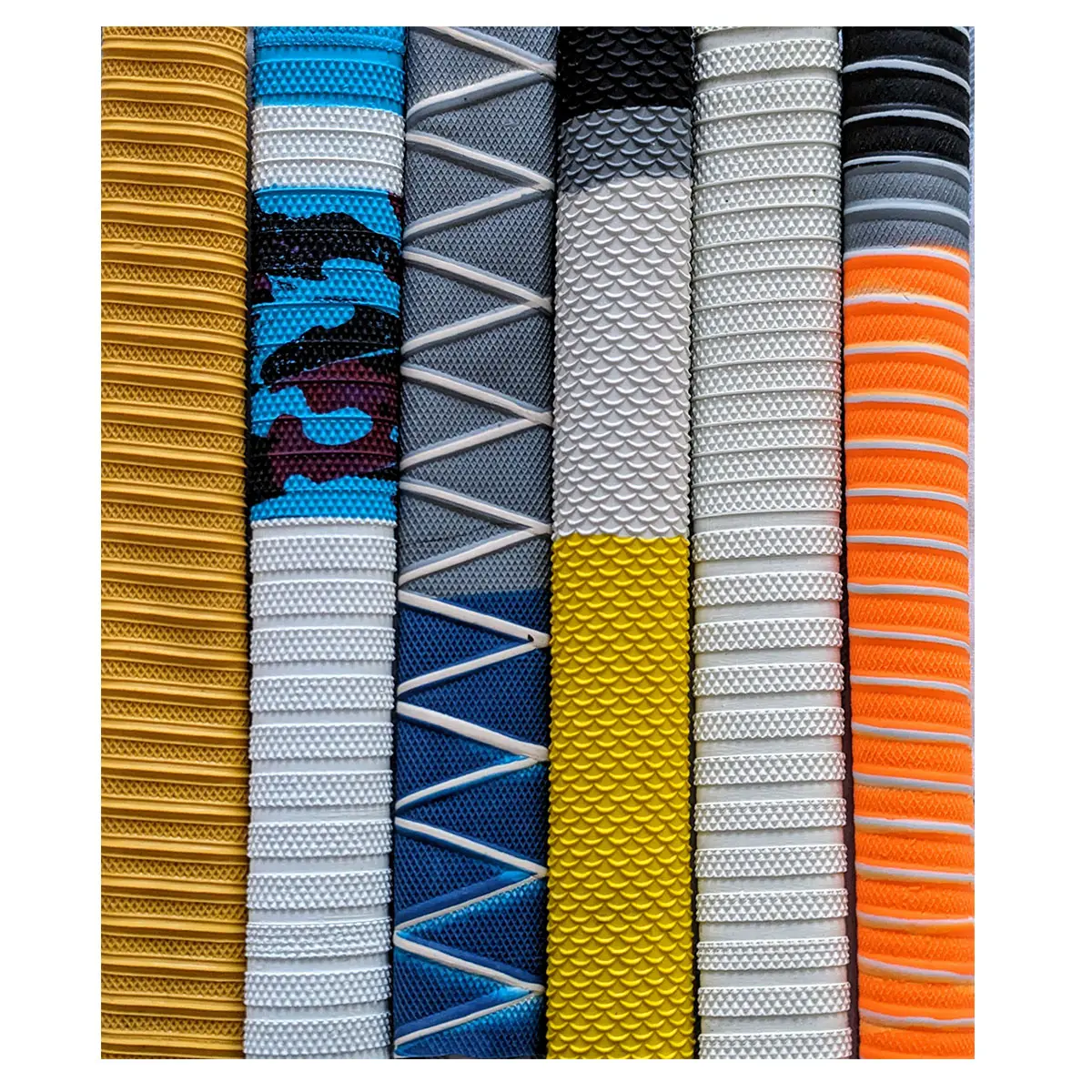 Model Cricket Bat Grip Replacement Rubber Handle Assorted Styles Colour Pack Of 6