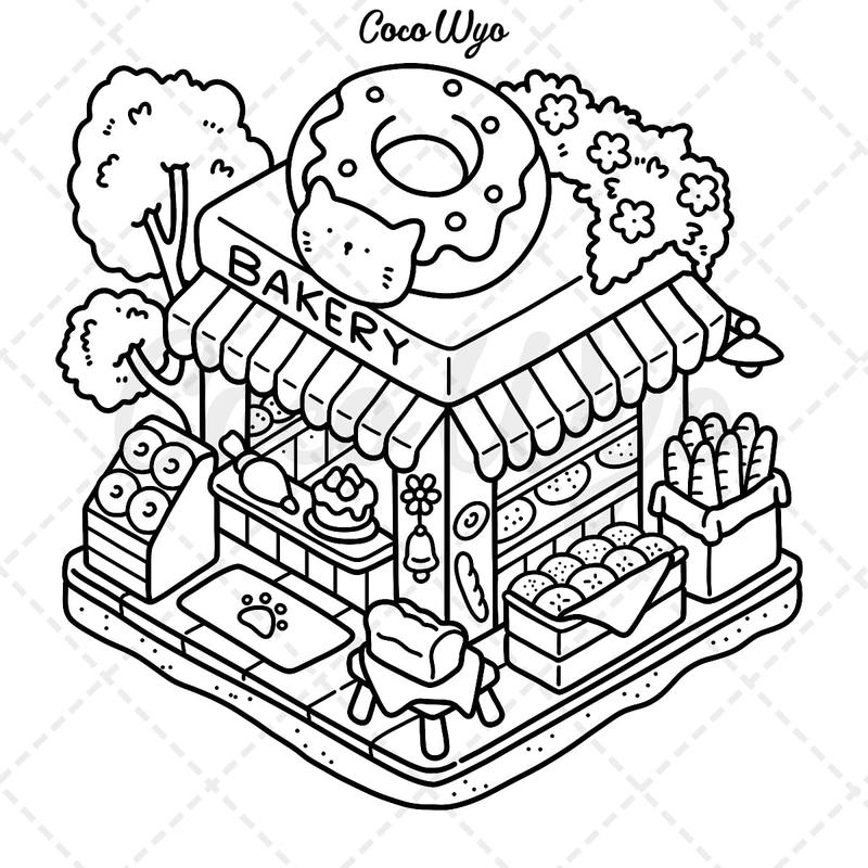 Little Corner: Coloring Book for Adults and Teens, Super Cute Designs of Cozy, Hygge Spaces for Relaxation (Cozy Spaces Coloring) 2
