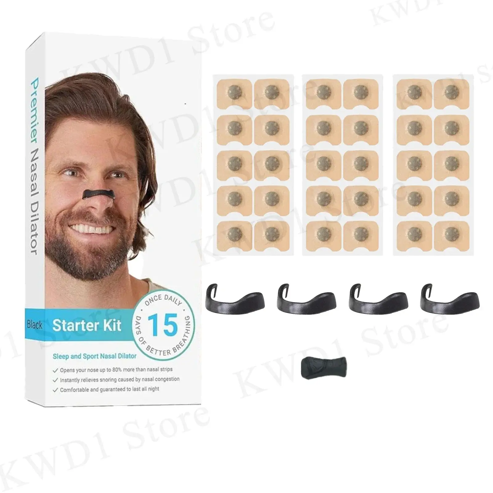 Magnetic Nasal Breathing Nose Dilators Starter Kit - Anti Snoring, Improve Sleeping Aid - Comfort, Skincare  Durable