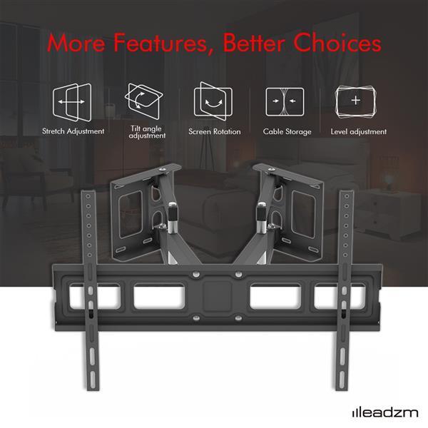 Product Introduction of TMSS-104 32"-70" Corner Full Motion Articulating TV Wall Mount Bracket Max Weight 50Kg VESA 600*400 33