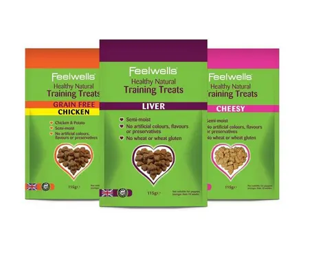 Feelwells /  Healthy Natural Training Treats / Cheese / Chicken / Liver / Duck / Venison / Wild Salmon and Fish Flavour 1