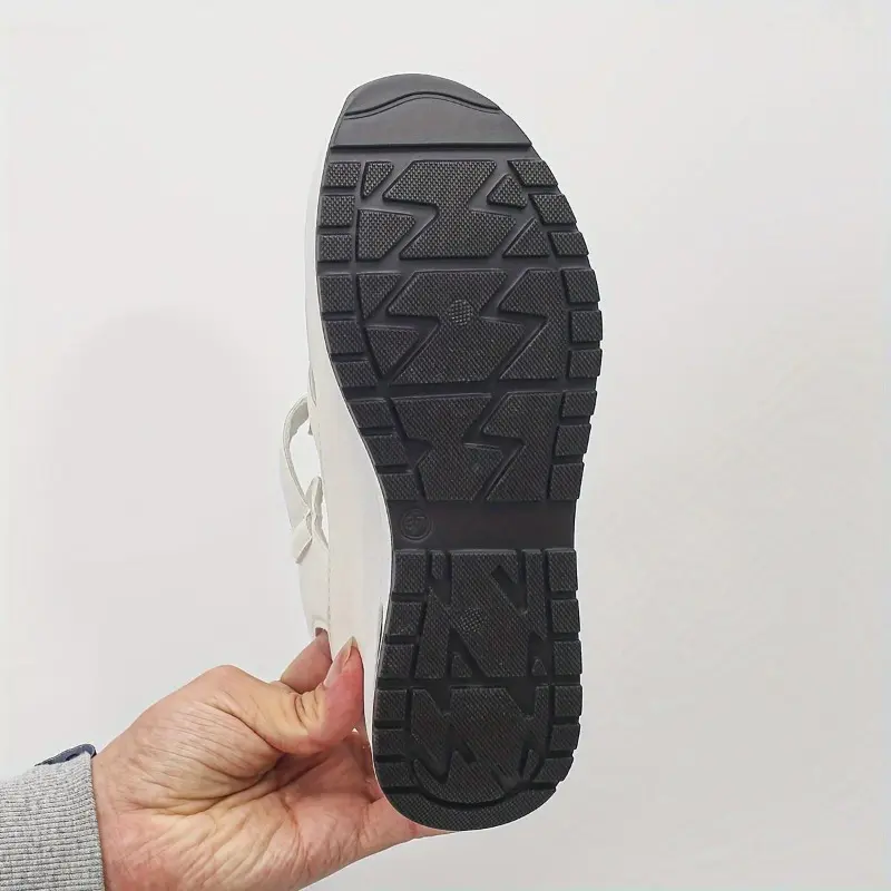 Women's Fashionable Velcro Fastening Wedge Sneakers, Casual Comfortable Soft Sole Sandals for Summer, Lightweight Breathable Shoes for Daily Wear Footwear Girl 2