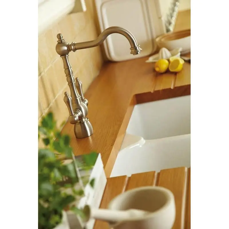 Abode Bayenne Monobloc Dual Lever Tap With or Without Integrated Handspray AT3027 8