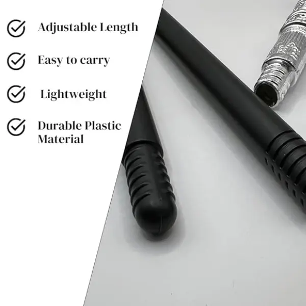 Stylish Costume Gold and Siver Top Cane – 85cm Long, Adjustable Walking Stick for Cosplay, Halloween, and Performances 5