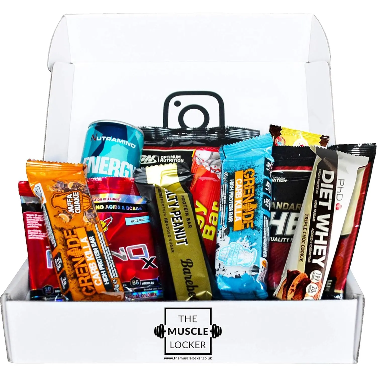 The Original Fitness Hamper: High Protein Bars & Snacks - Ideal Fitness Gift - Low Carb, High Protein Hamper - Muscle Locker