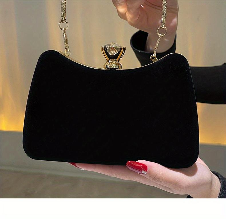Product Introduction of Velvet Evening Bag, Women's Clutch Purse, Elegant Handbags For Wedding Prom Party 1