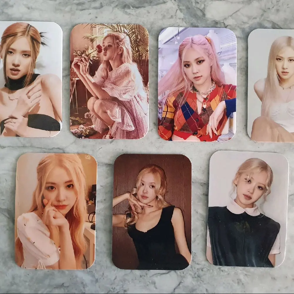 Blackpink Kpop band mini Photocards set (7pcs) - Blackpink group, Jisoo, Jennie, Lisa, Rose