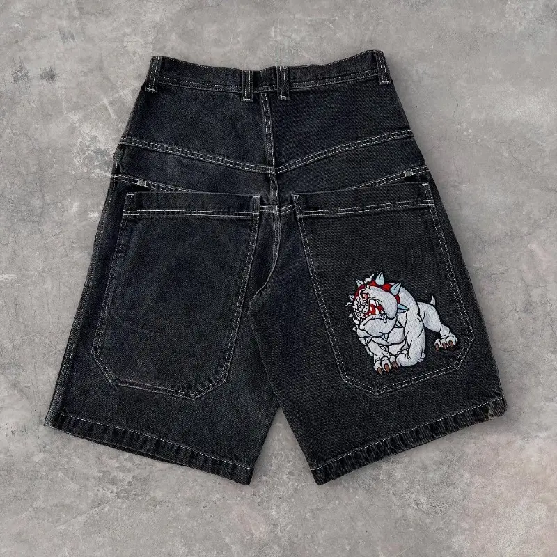 Y2K Baggy Shorts vintage American Streetwear printing Denim Shorts 2000s Hip Hop Men Women Casual Basketball Shorts Streetwear 4