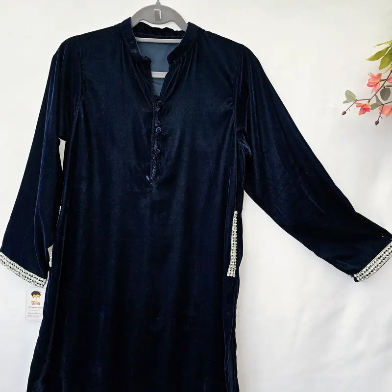 Zinc Velvet Kurta Partywear ,Winter Velvet Kameez, Designer Velvet Suit 4