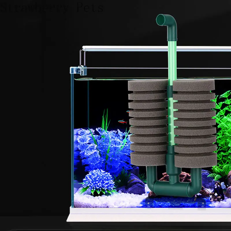 New Bio Sponge Filter for Aquarium Fish Tank Shrimp Pond Air Pump Biochemical Filtration Noiseless Foam aquarium accessories 5