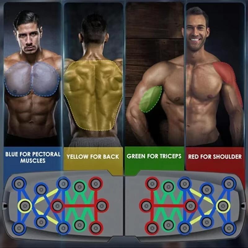Product Introduction of 12in1 Push Up Board Multifunctional Fitness Board Exercise Workout Equipment UK 21