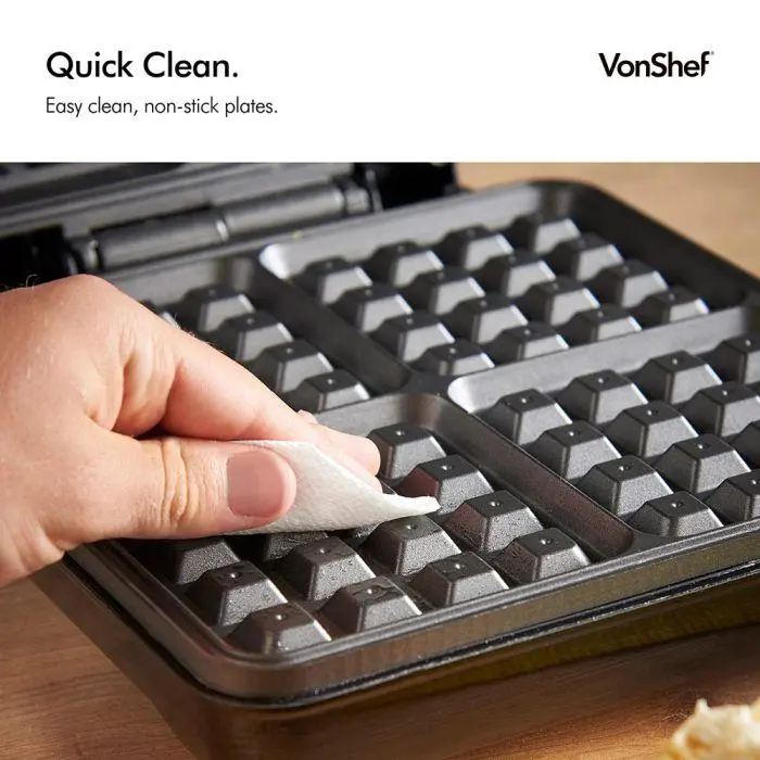 VonShef 1100W Quad Belgian Waffle Maker【UK SELLER】 4