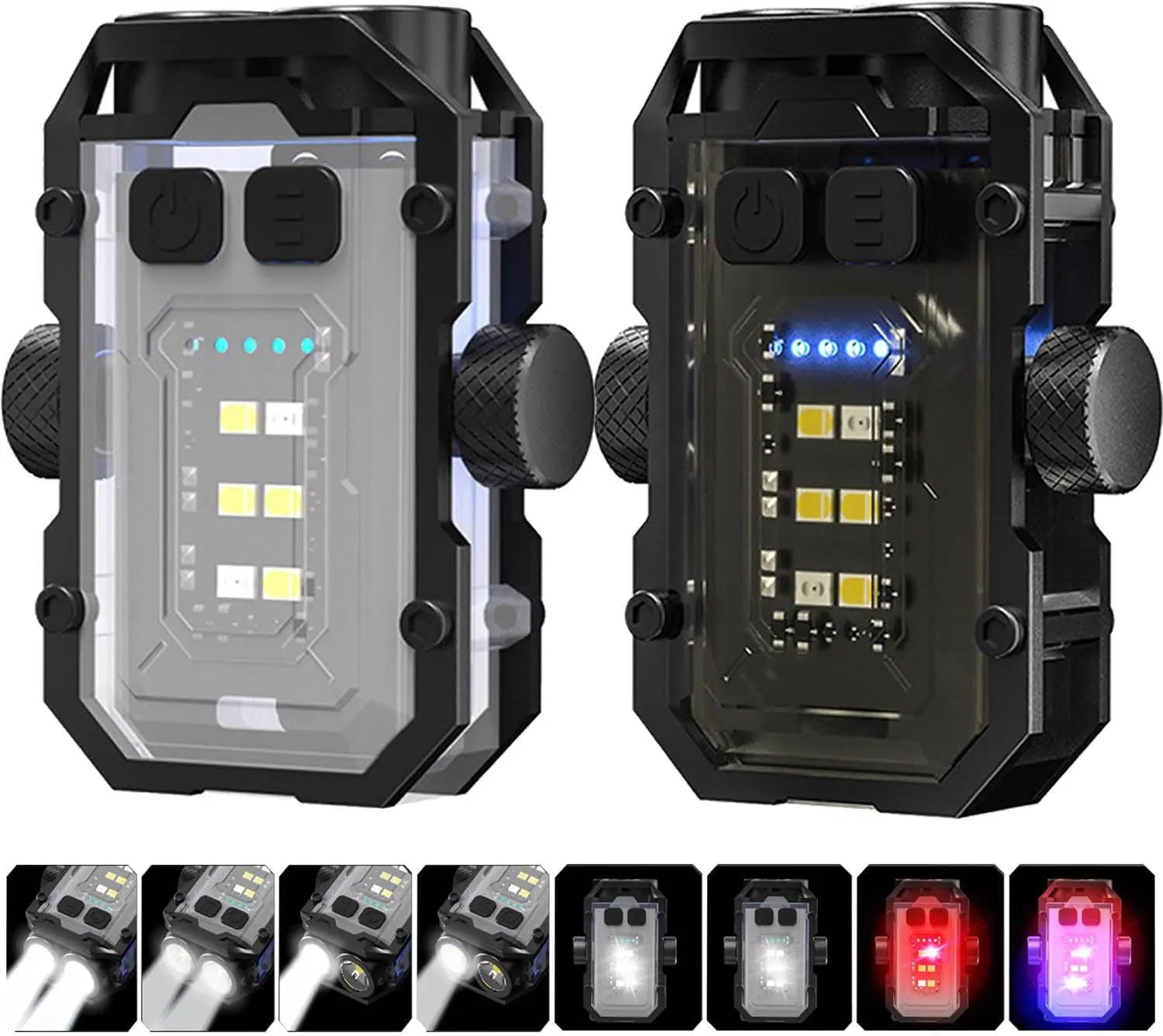 （Local Warehouse)Keychain Rechargeable LED ,USB Fidget Spinner COB Light, 8 Modes Portable Magnetic Tail Double Lightings for Fishing,Hiking,Camping and Christmas Gift btg  lightstick  bm led  motion  sensor  lights head torch lamp