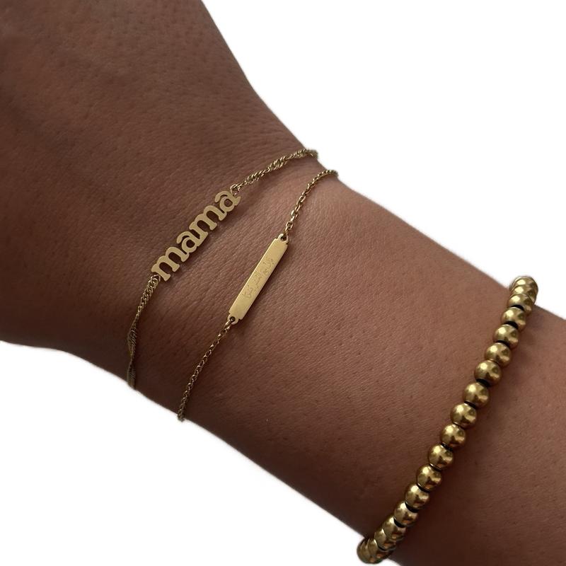 Mama Gold-Plated Women's Bracelet 2