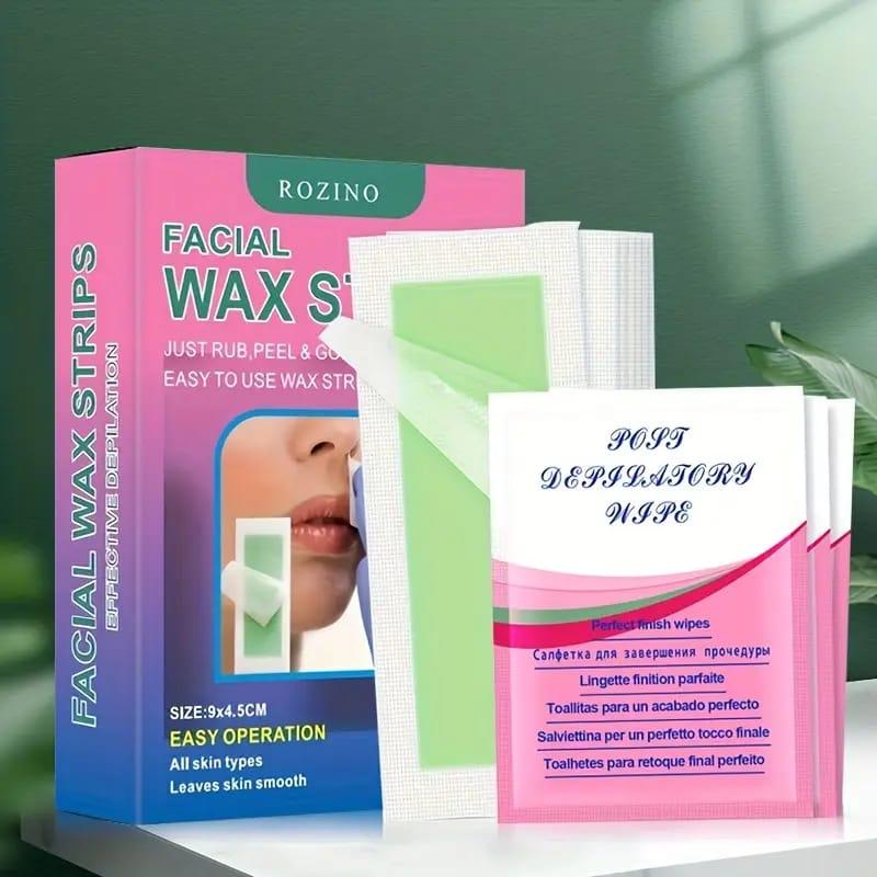 30PCS Facial Wax Strips for Eyebrows, Upper Lips, Cheeks and Legs - Portable and Convenient Hair Removal Wax Sticks - Skincare, Comfort Smooth Waxing 3