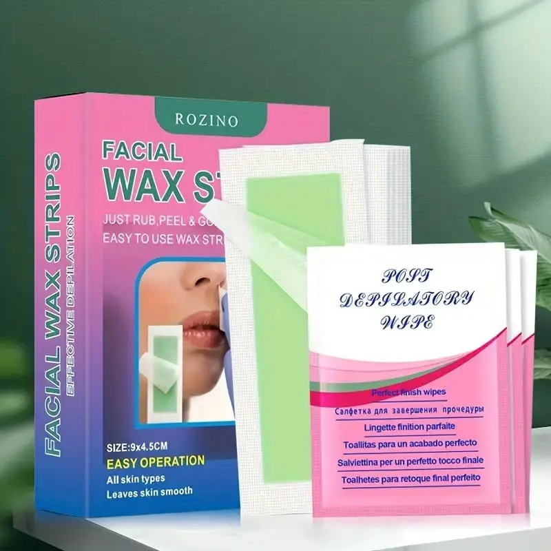 30PCS Facial Wax Strips for Eyebrows, Upper Lips, Cheeks and Legs - Portable and Convenient Hair Removal Wax Sticks - Skincare, Comfort Smooth Waxing 2
