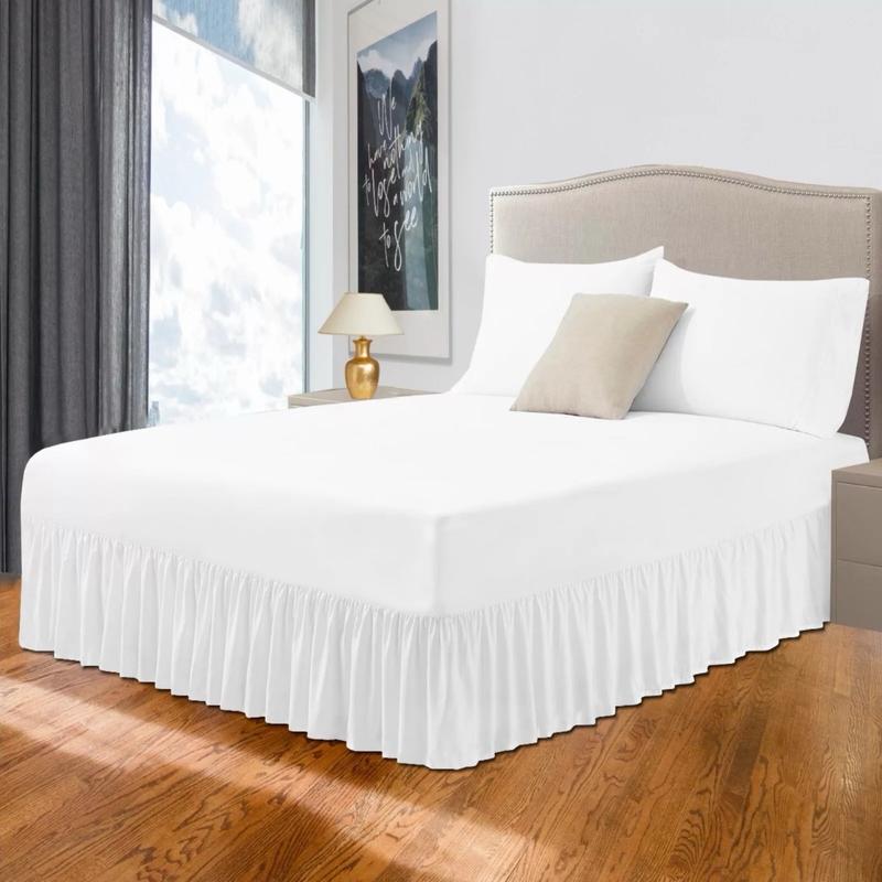 Plain Valance Sheet Percale Egyptian Cotton Fitted Sheets | Easy Care 16" / 40cm Extra Deep Frilled Valance Fitted Bed Sheet - Machine Washable - Single Small Double (4FT) Double King Super King Sizes-Wrinkle Fade Stain Resistant. 3
