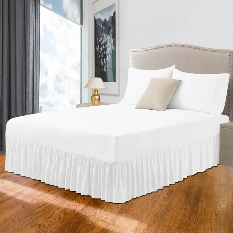 Plain Valance Sheet Percale Egyptian Cotton Fitted Sheets | Easy Care 16" / 40cm Extra Deep Frilled Valance Fitted Bed Sheet - Machine Washable - Single Small Double (4FT) Double King Super King Sizes-Wrinkle Fade Stain Resistant. 3