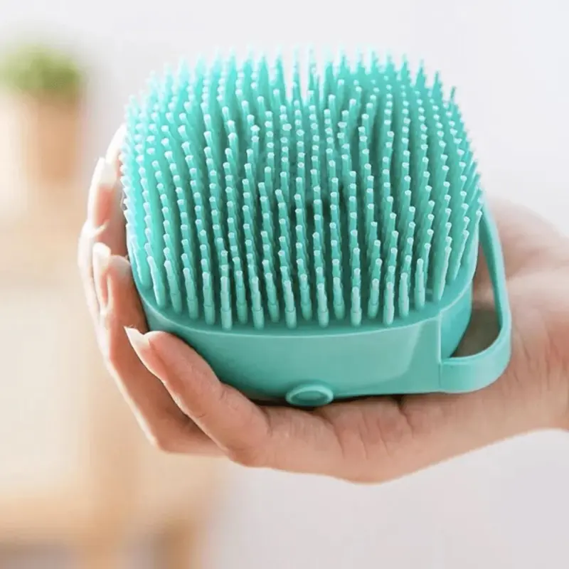 Pack of 2 * Pet Dog Cat Massage Bath Brush Scrubber with Soft Silicone Bristles 6