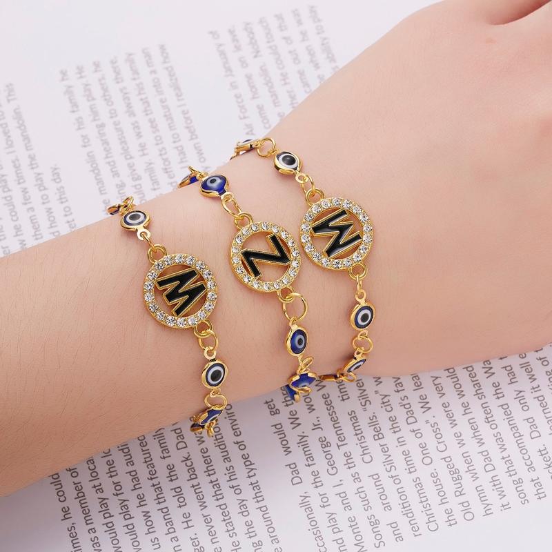 A-Z Letter Evil Eye Bracelet 5