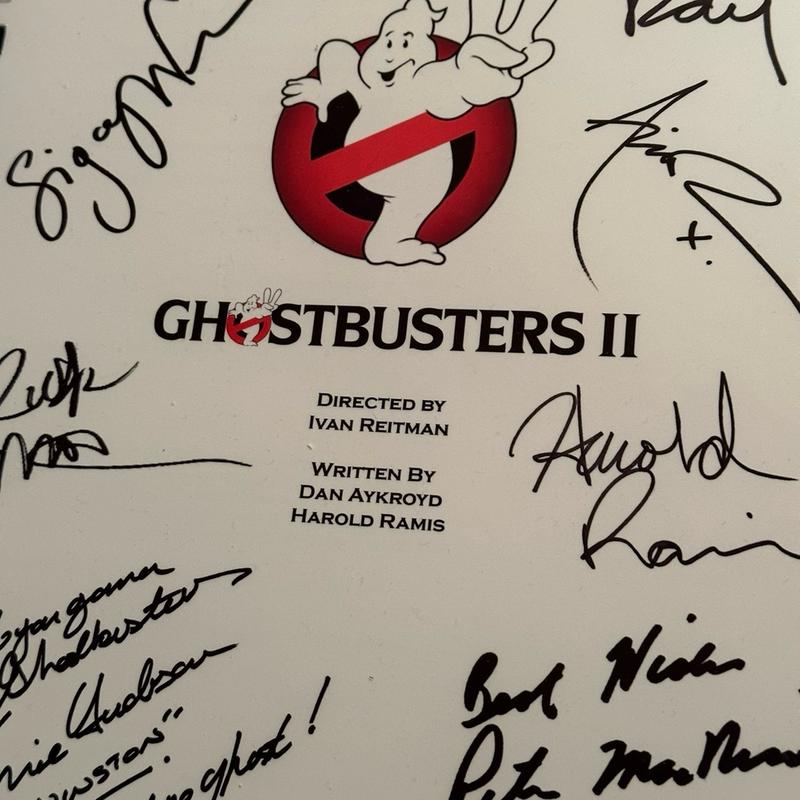 GHOSTBUSTERS 2 Movie Script with Printed Cast Autographs 2