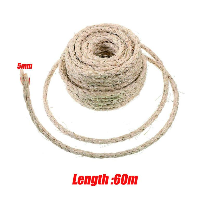 Product Introduction of 60m Natural Sisal Rope Cat Cats Scratching Post Claw Control Toys Crafts Pet 17