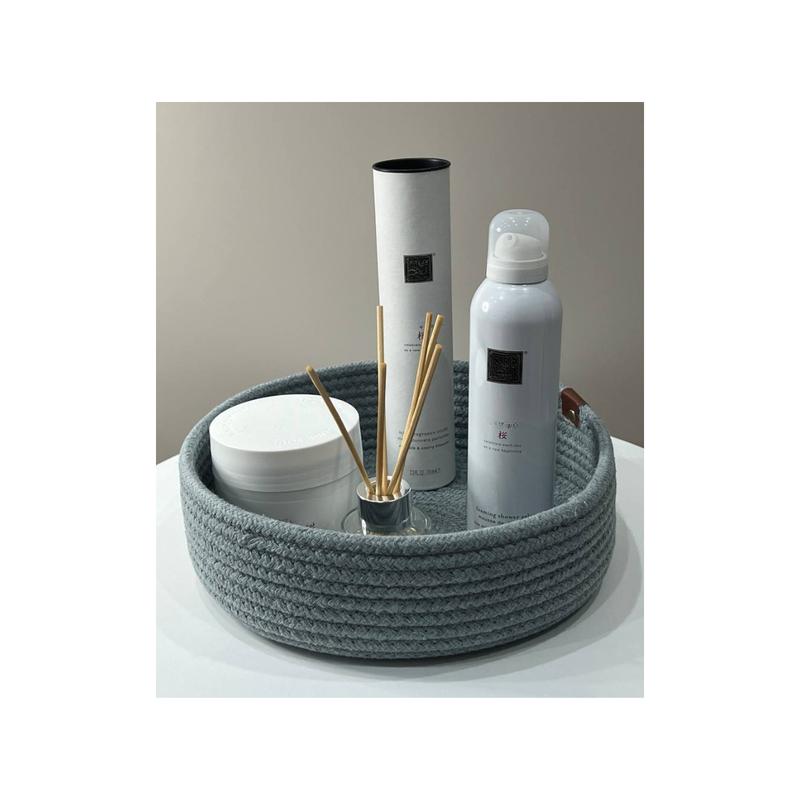 Handmade Jute Basket Set - 3 Pieces, Round, Washable, Available in Grey and Brown 4