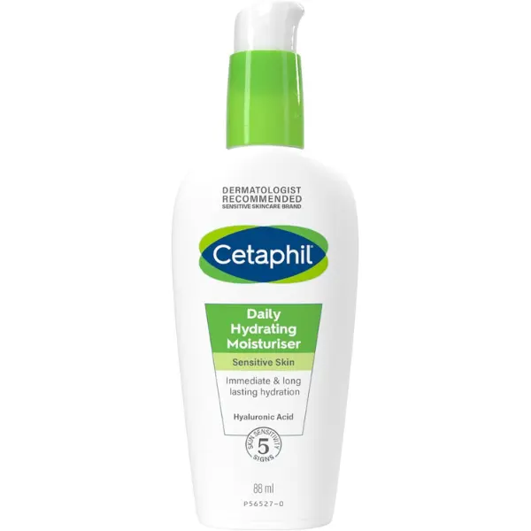 Cetaphil Daily Hydrating Face Moisturiser, 88ml, For Sensitive Skin, With Hyaluronic Acid