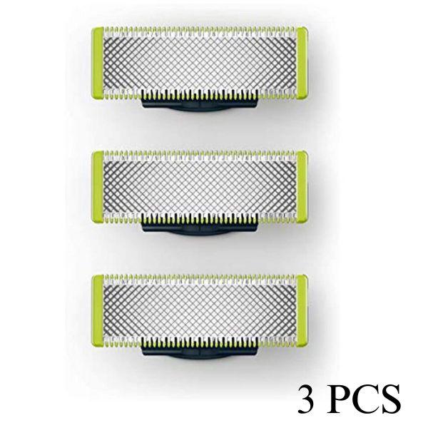 3Pcs Men Shaver Razor Heads Replacement Philips OneBlade Razor  – QP2520/QP2523/QP2530 3