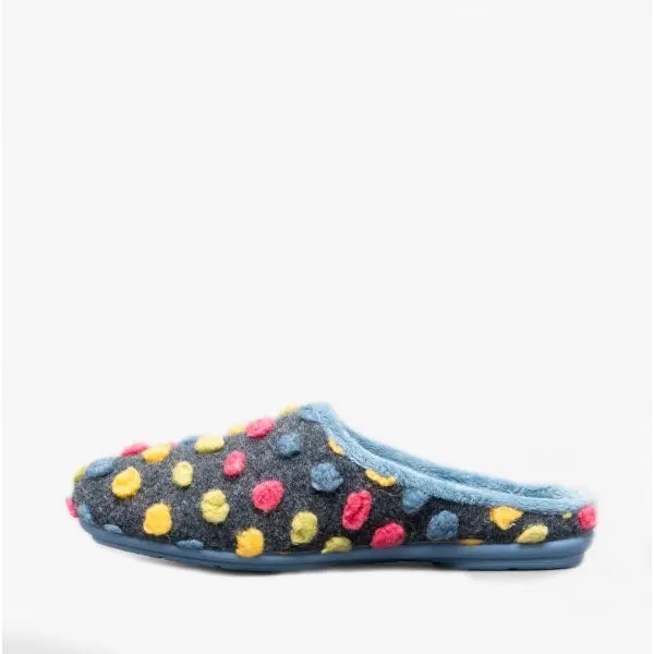 Sleepers AMY Womens Mule Slippers Blue Casual 6