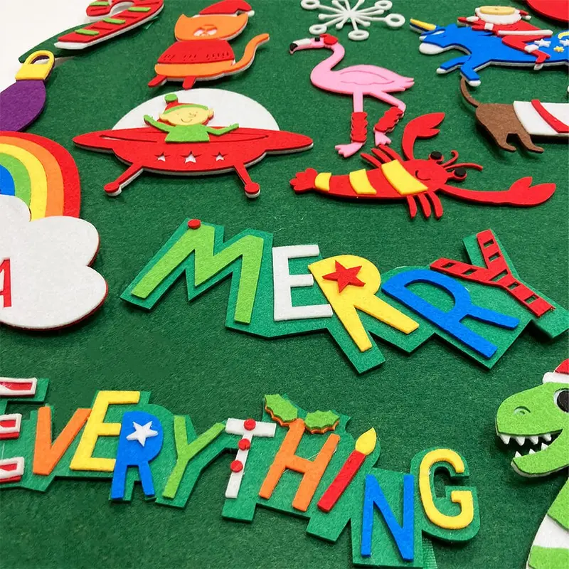 Merry Everything Reusable Felt Christmas Tree 1