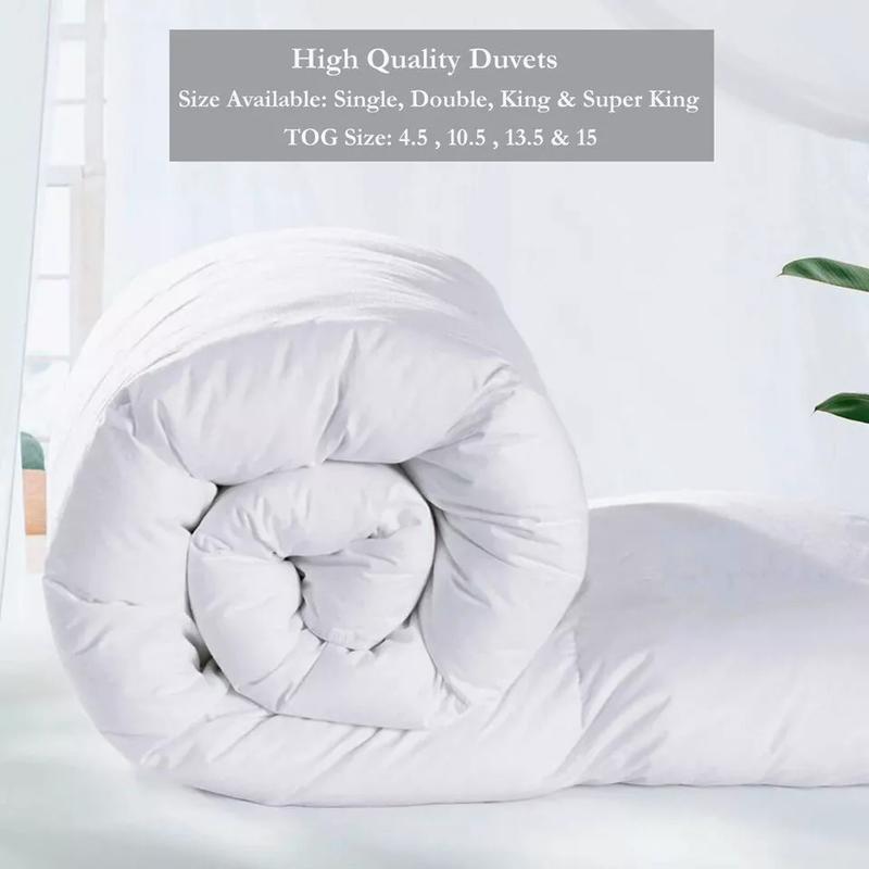 Bargains Home Deals - Anti-Allergy Duvet Quilts Soft and Comfortable All Togs & Sizes, Winter Summer All Seasons Single, Double, King, Super King, Corvin Outer Layer and Micro Fibre Filling 6
