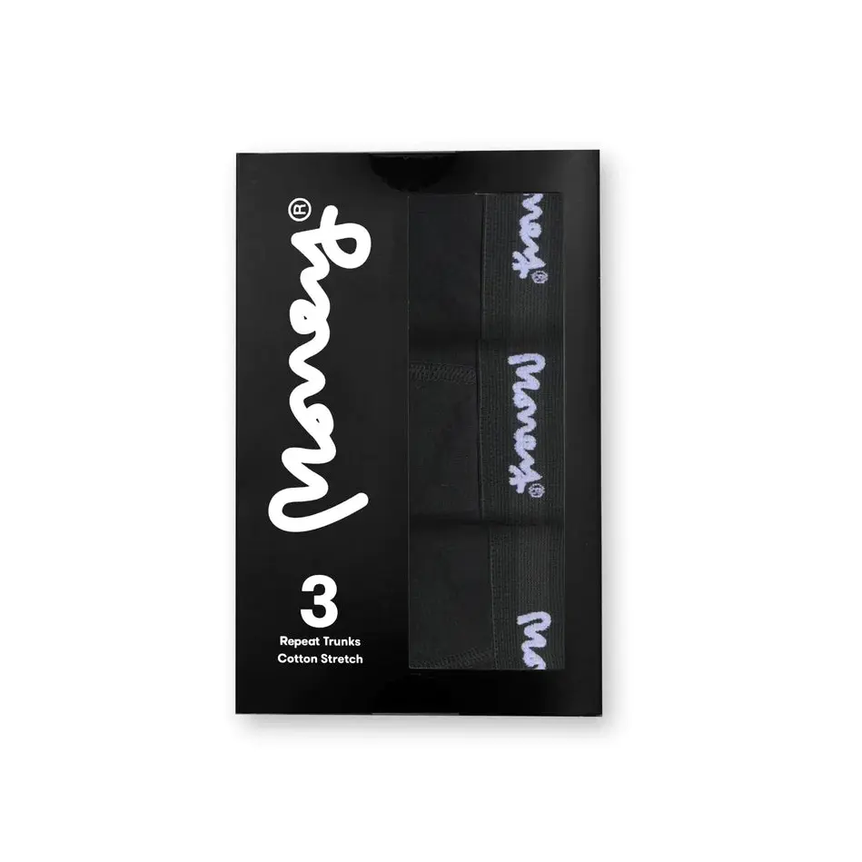 Money Clothing Cotton Stretch Boxer Short - Triple Black Trunks