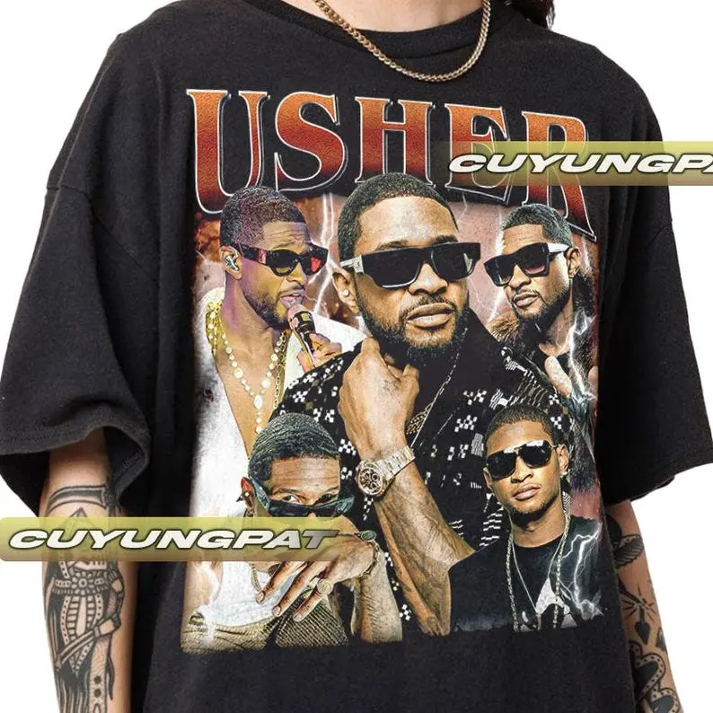 Usher Vintage T-Shirt, Gift For Woman and Man Unisex T-Shirt