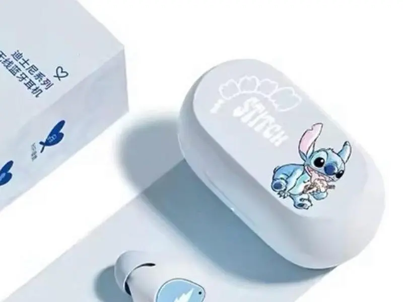 Cute stitch angel earbuds earphones in ear earphone wireless Bluetooth earphones