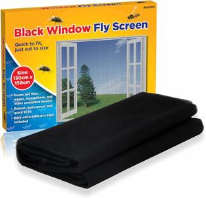 Window Fly Screen Mesh | Waterproof Transparent Insect Netting | For Flies, Bees, Wasps, Mosquitoes & Bugs Protection | Home Accessories | Black & White | Adhesive Tape Included Pack Handheld