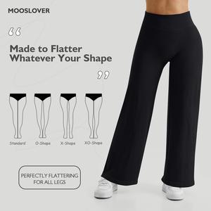 Mooslover UK Livestream - Women Casual High-Waisted Wide Leg Straight Pants Breathable Trousers Womenswear Bottom Comfort