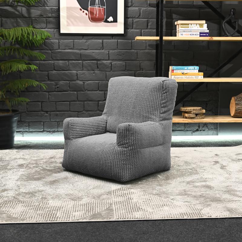 Indoor Bean Bag Armchair Cord Beanbag Chair Kids Piuffes with Back Pocket 7