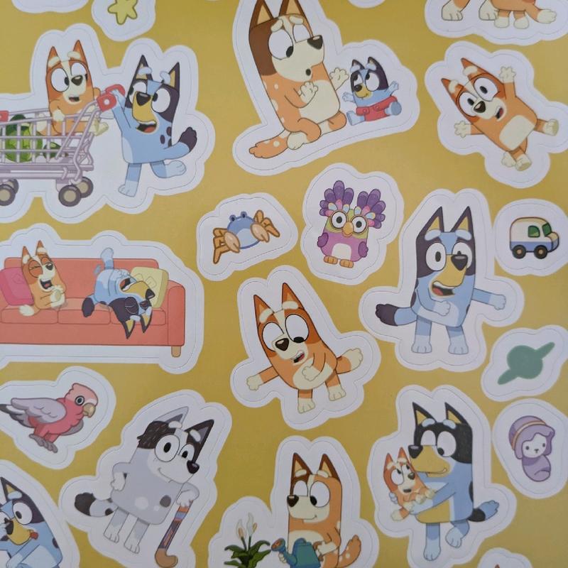 Bluey Sticker fun with over 100 reusable as stickers bluey bingo chilli bandit and friends 1