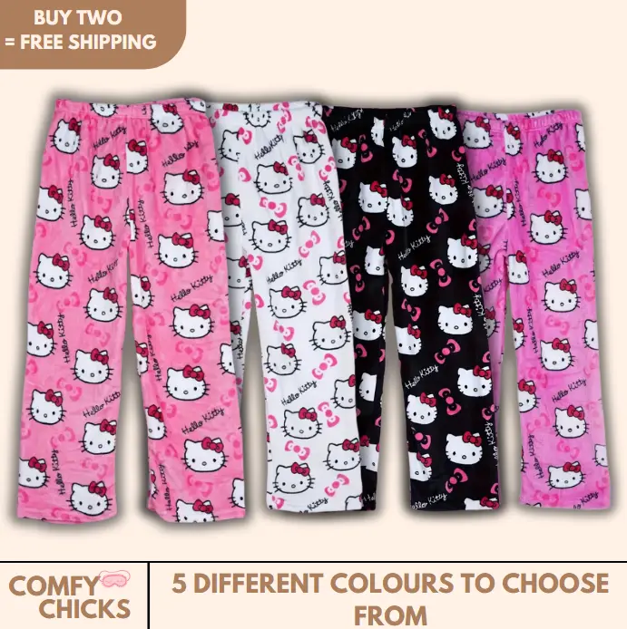 "Hello Kitty Pajama Pants - Soft, Comfy, and Adorable Sleepwear for Ultimate Comfort" Breathable Loungewear