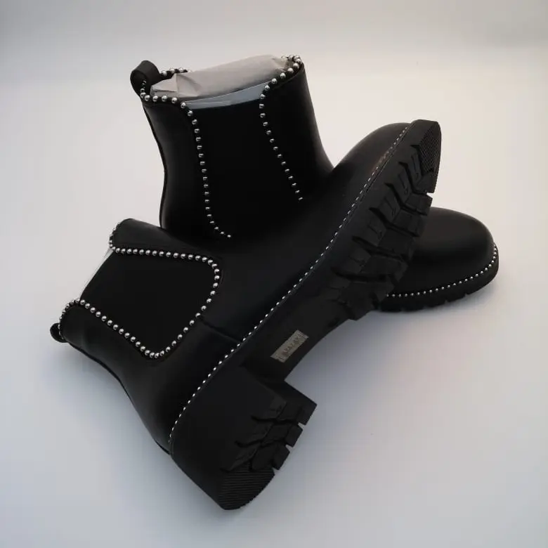 Women's Chelsea Boots with Studs Around Ankle - Girl Walking Shoes Footwear