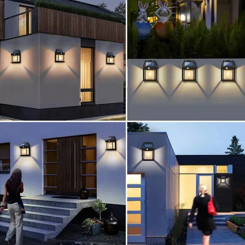 Solar Power PIR Motion Sensor Wall Lights 100LED Outdoor Garden Security Lamp UK 7