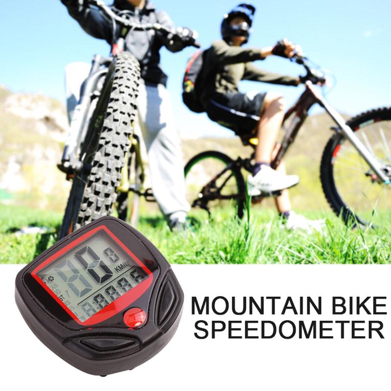 Stopwatch LCD Digital Waterproof Bike Computer Cycle Speedometer Wired Timer Odometer Cycling Biking 1