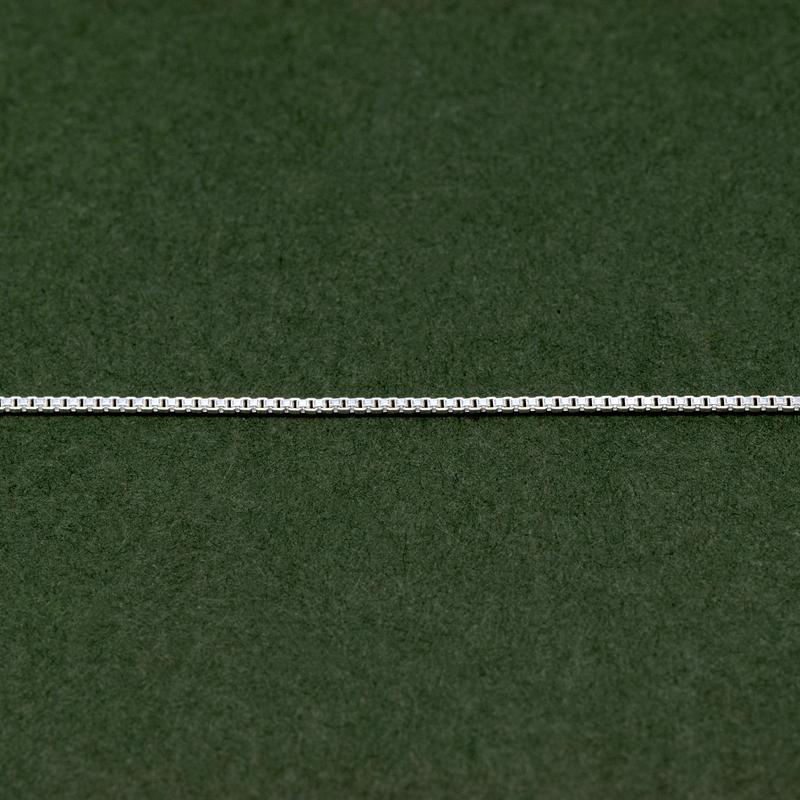 Sterling Silver 0.9mm Box Chain Necklace 14 - 24 Inches 6