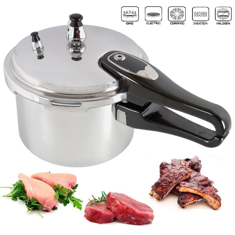 ALUMINIUM PRESSURE COOKER  KITCHEN CATERING HOME BRAND NEW WITH SPARE GASKET Aluminium Inner Pot Easy Clean Design Detachable Steam Vent Fast Cooking Aluminum Cookware Handles Induction 4