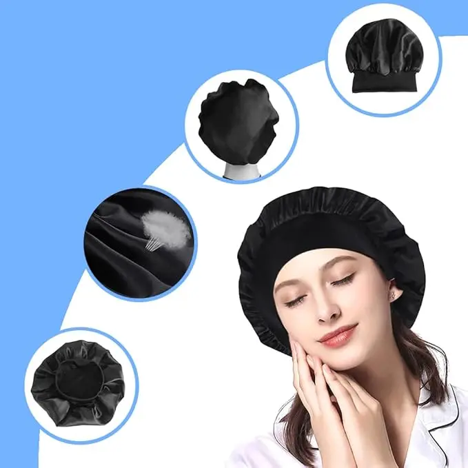Soft Sleeping Cap DAY & Night Hat Big Hair Bonnets Head Cover for Women 1
