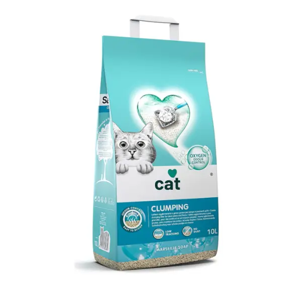 Clumping Cat Litter with Marseille Soap scent | Made of natural minerals with guaranteed odour control | Absorbs moisture and makes cleaning the tray easier | 10 L capacity